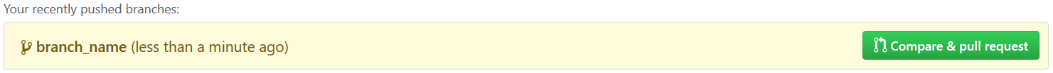 Compare & pull request button