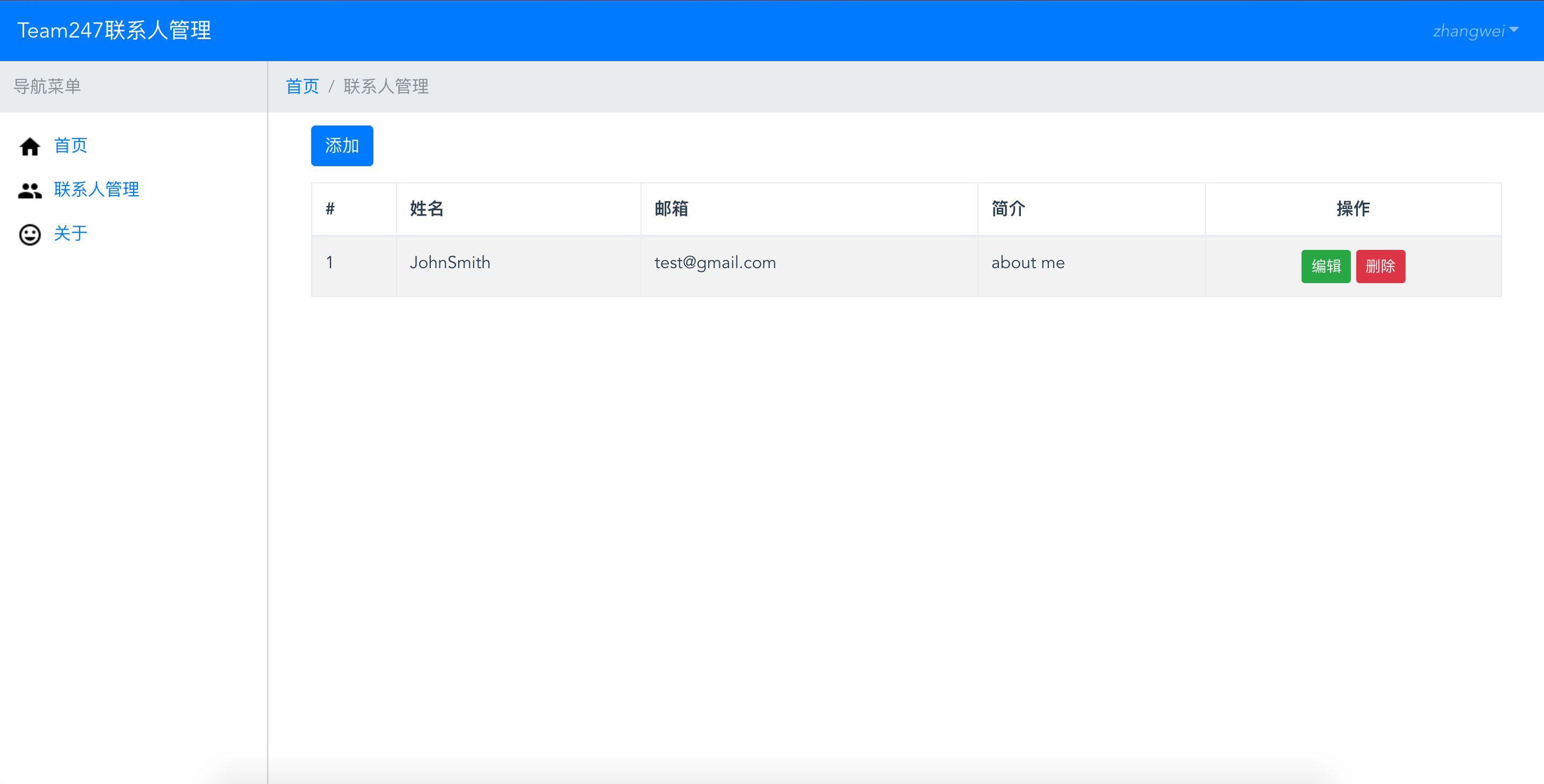 GitHub - zhangwei900808/contacts: a contacts project for test · GitHub