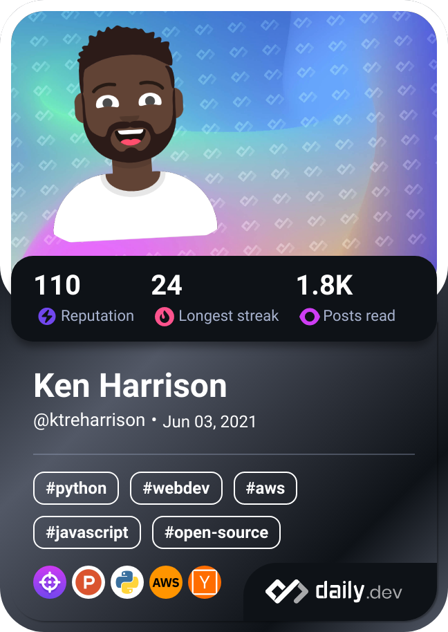 Ken Harrison's Dev Card