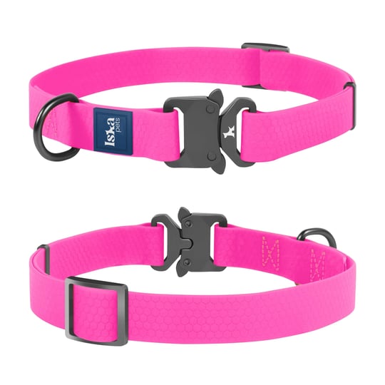 iskapets-premium-pink-dog-collar-for-small-and-medium-dogs-adjustable-heavy-duty-and-soft-pvc-materi-1