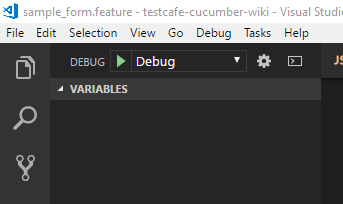 debug dropdown