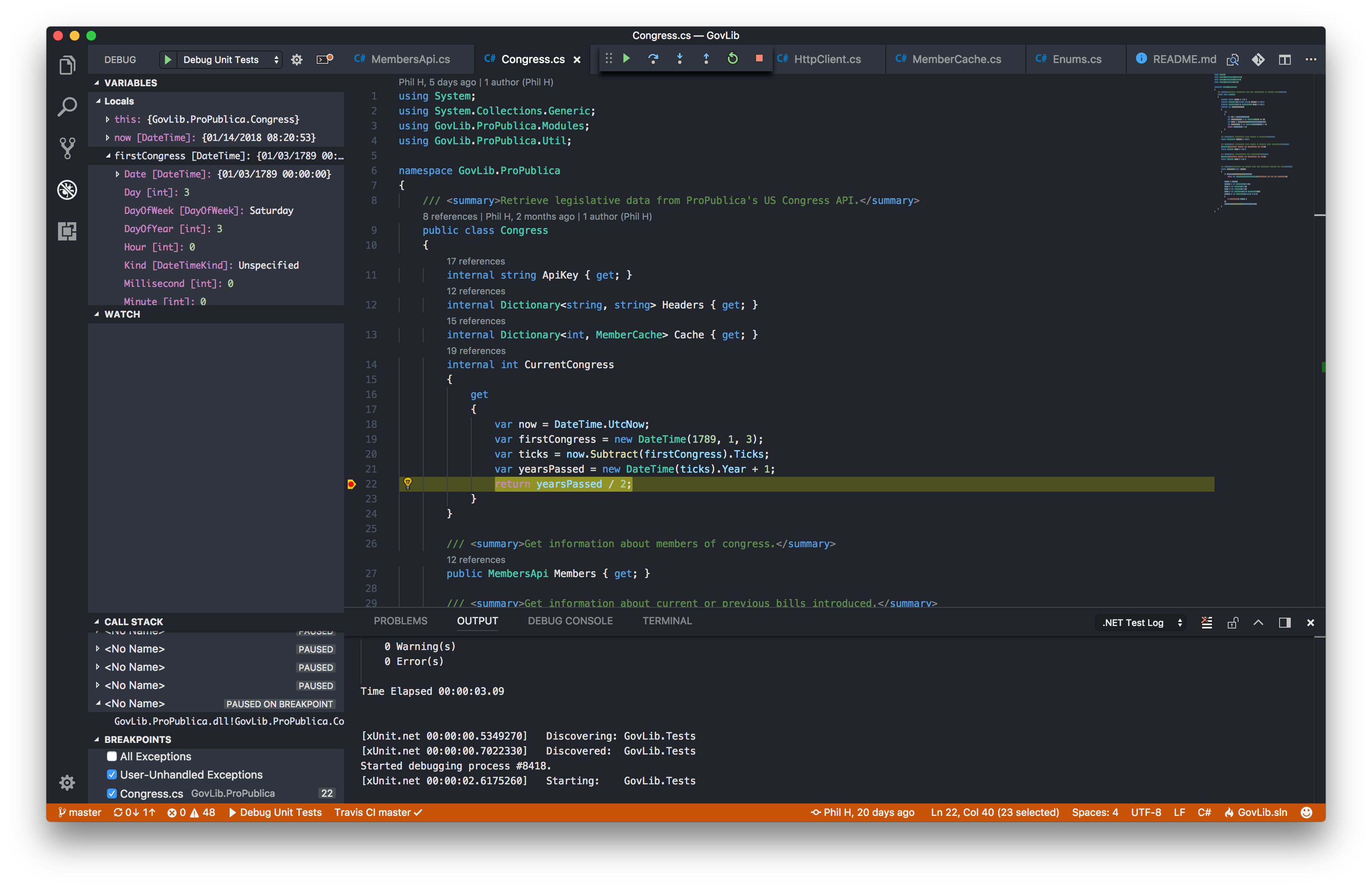 Dark Theme Debug Example