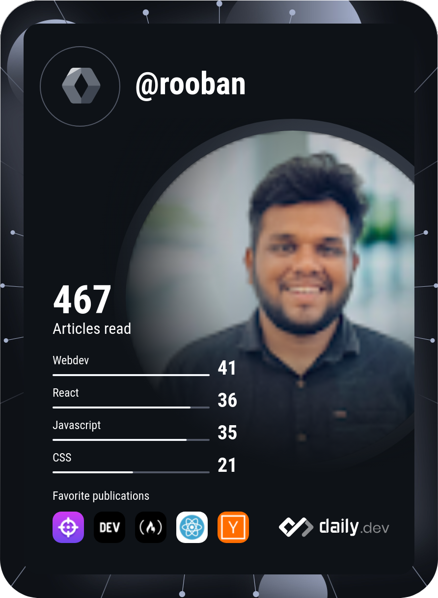 Rooban's Dev Card