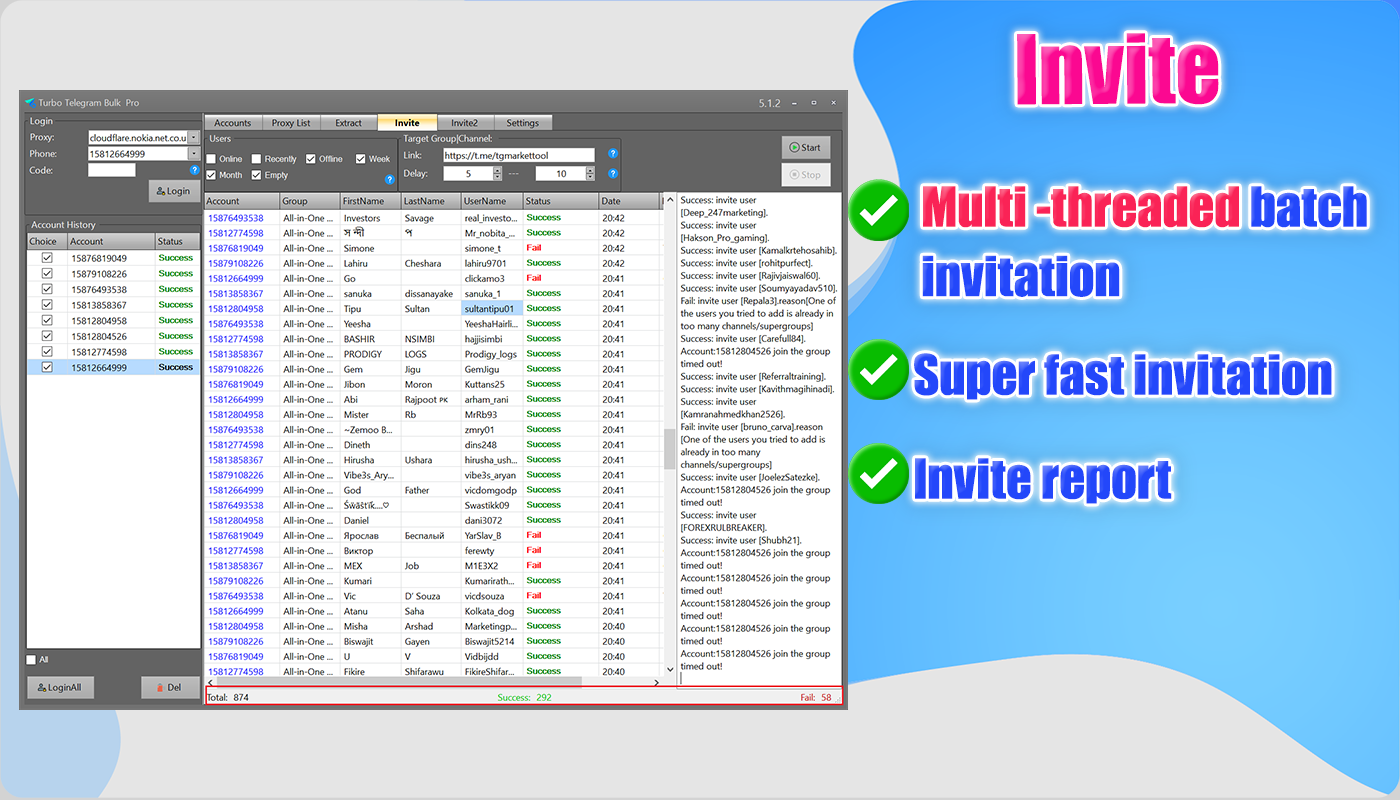 bulk invite member