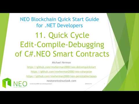 Activity 11. Quick Cycle Edit-Compile-Debugging of C#.NEO Smart Contracts