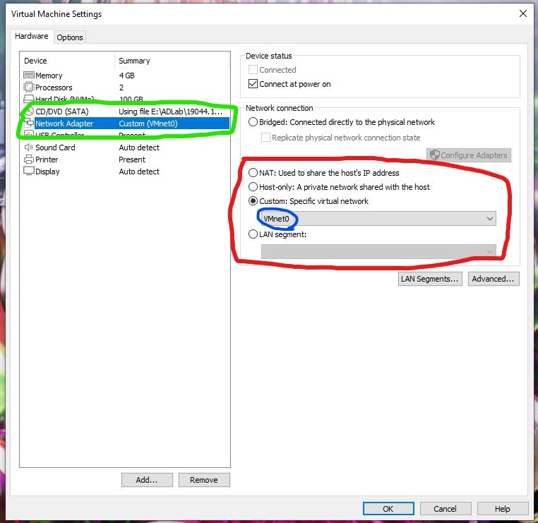 Configuring the VM Network Adapter