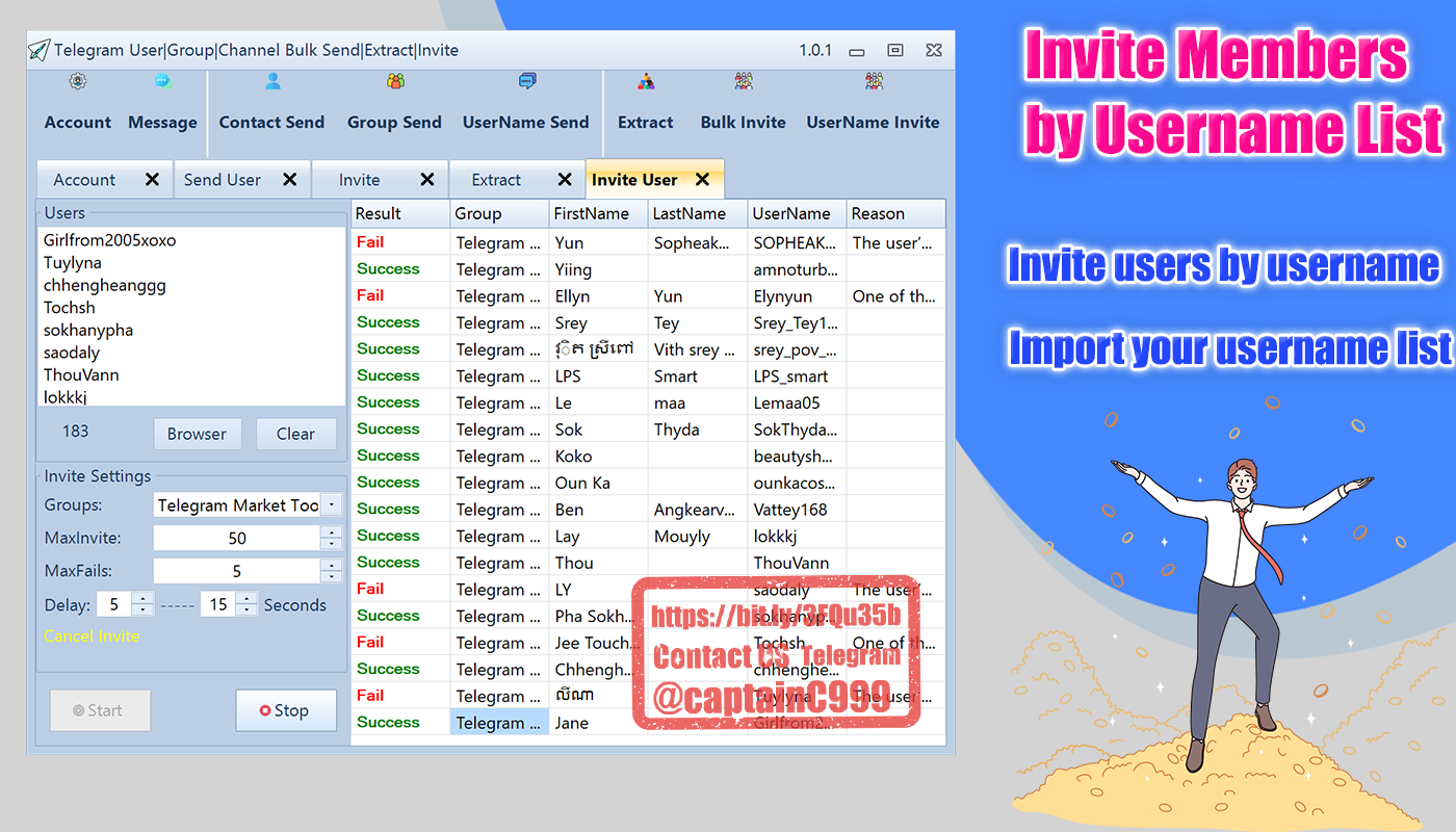 Telegram Bulk Sender|Extract|Scraper|Invite Market Pro 1.0.1