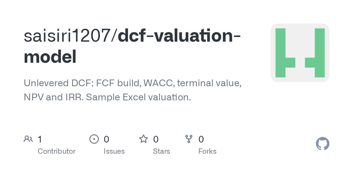 DCF valuation model
