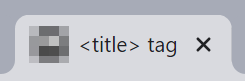 HTML title tag