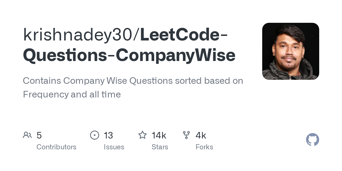 krishnadey30 / LeetCode-Questions-CompanyWise