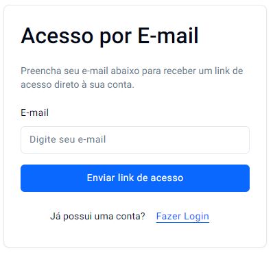 Página de Login com Magic Link