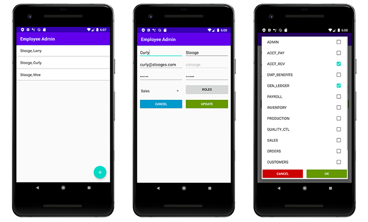 PureMVC Kotlin Android Demo: Employee Admin