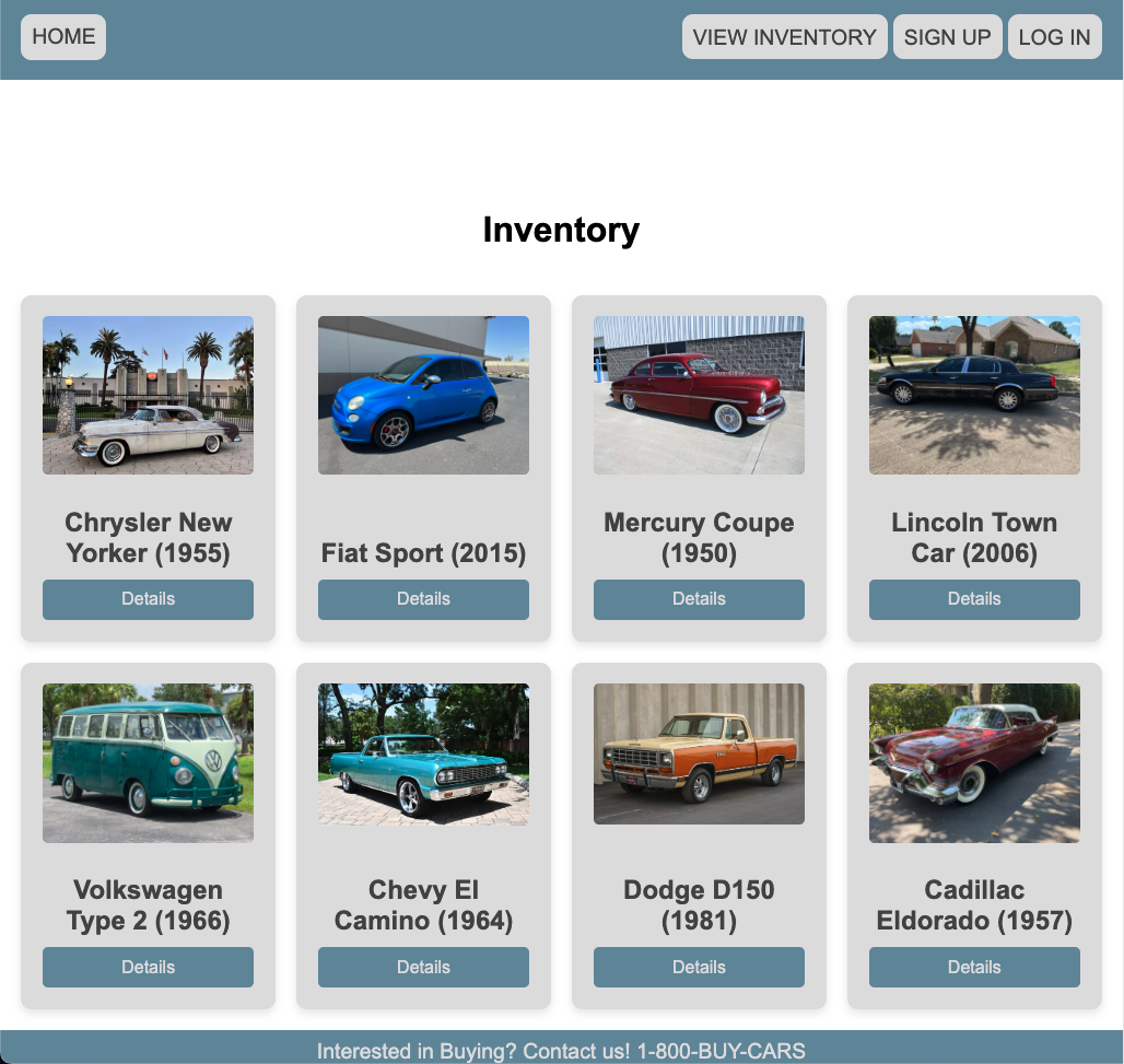 Picture of a Car Dealership Website