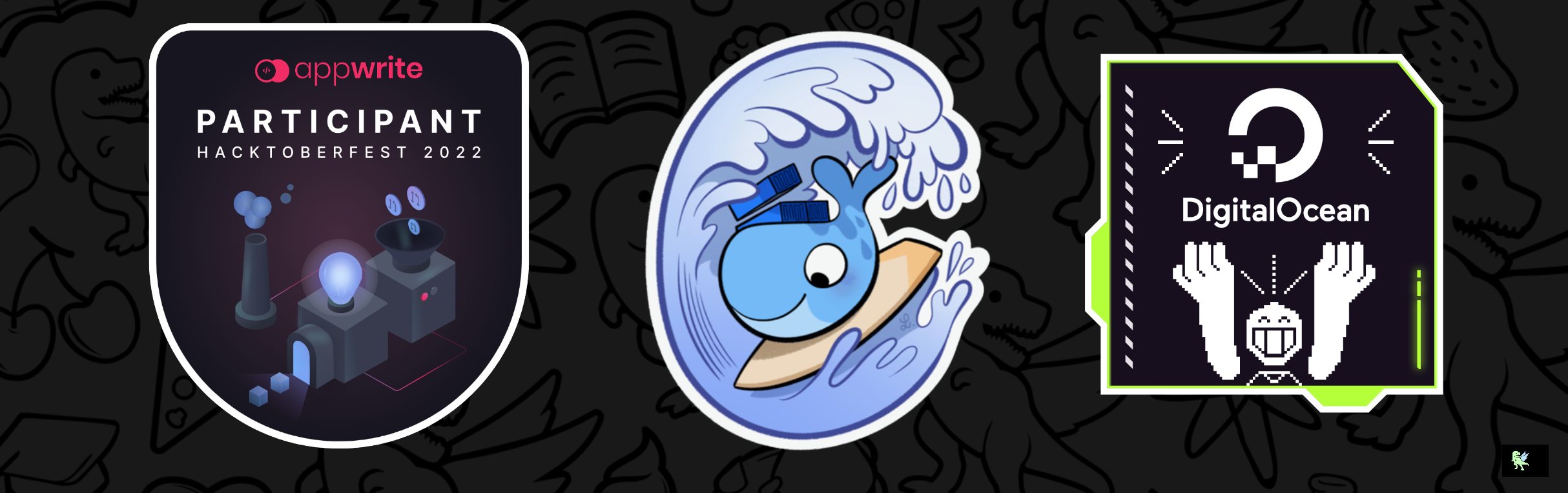 An image of @akashadarkar's Holopin badges, which is a link to view their full Holopin profile