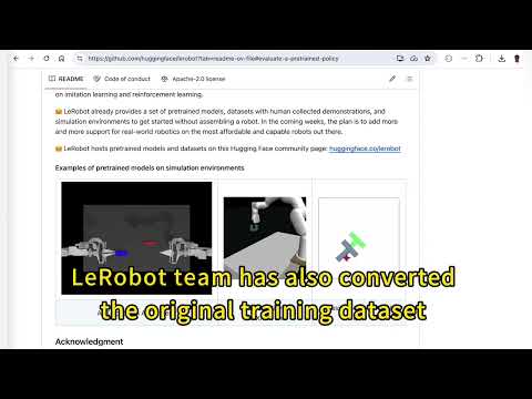 The evaluation of leRobot model training result