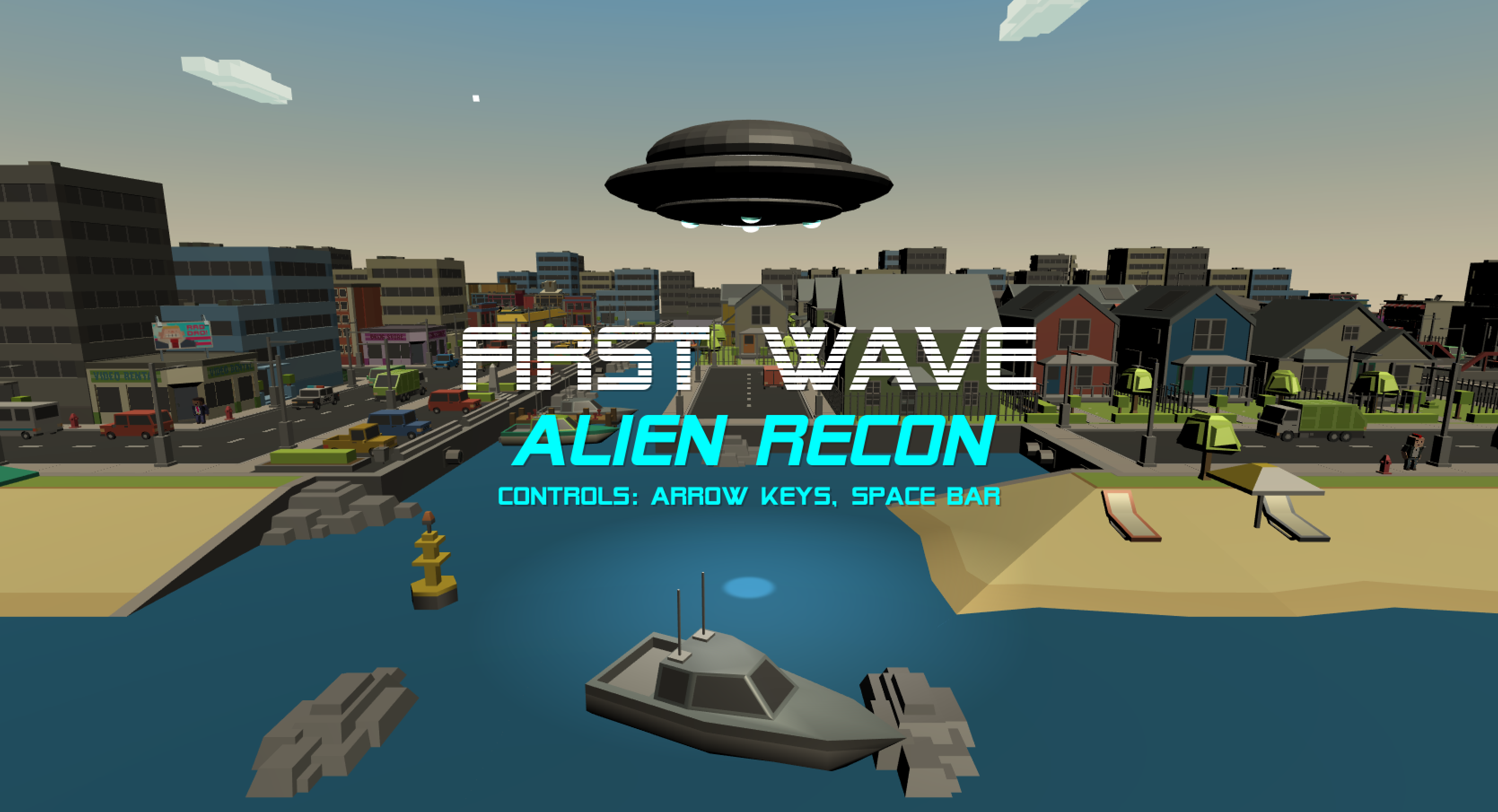 First Wave: Alien Recon - Screenshot of title screen