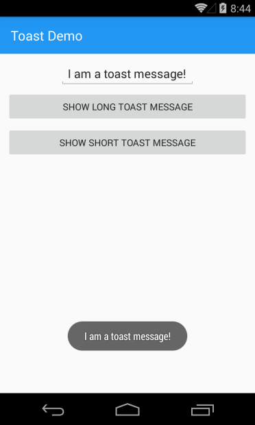 Toast Demo Android