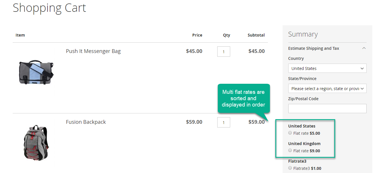 Magento 2 Multiple Flat Rates Shipping extension