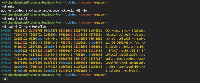 GitHub - isdampe/hxd: Color coded hex dumper · GitHub