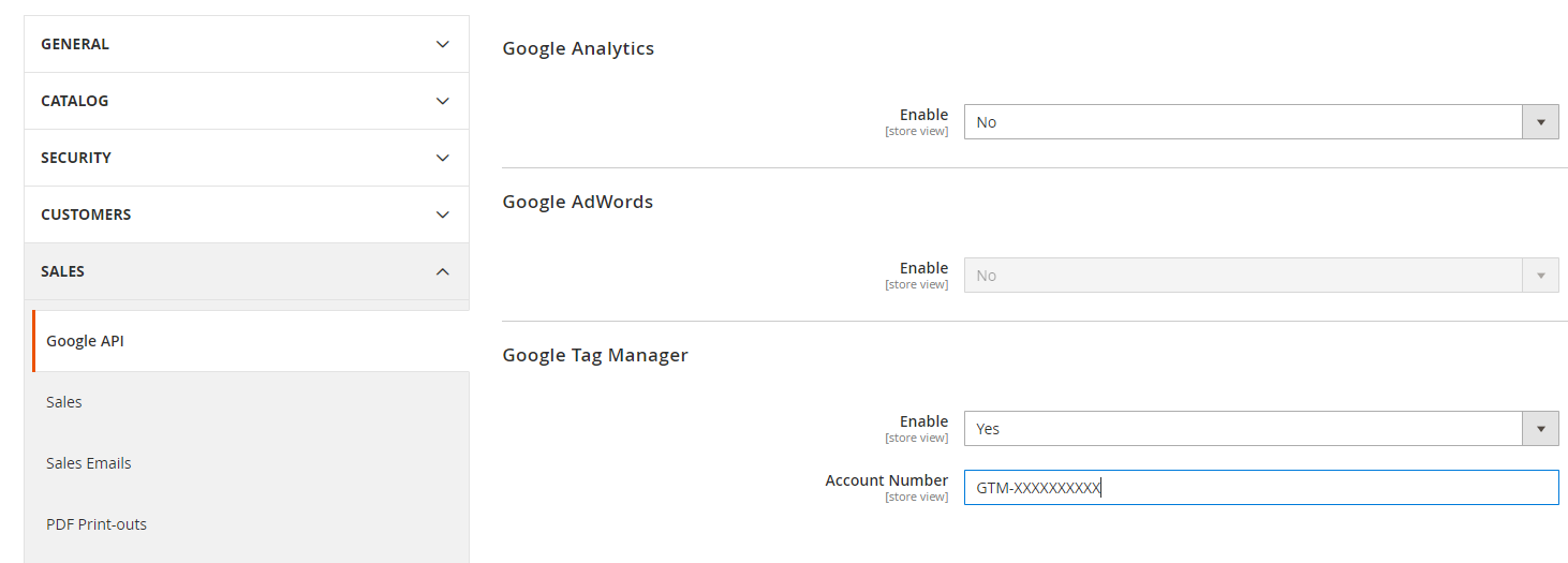 gtm configuration