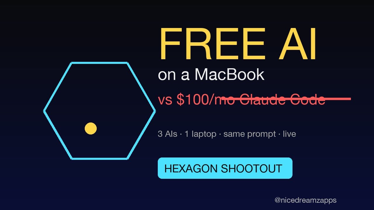 Hexagon Shootout — 3 AIs, 1 laptop, same prompt, live