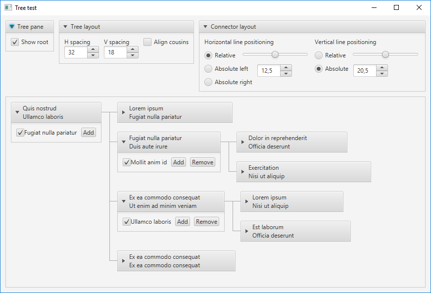 TreePane Demo Screenshot