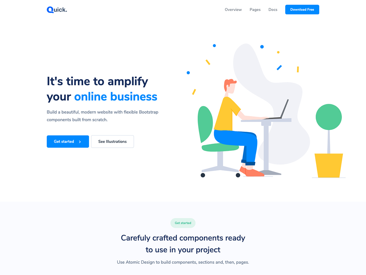 Quick - Free Bootstrap Theme Cover