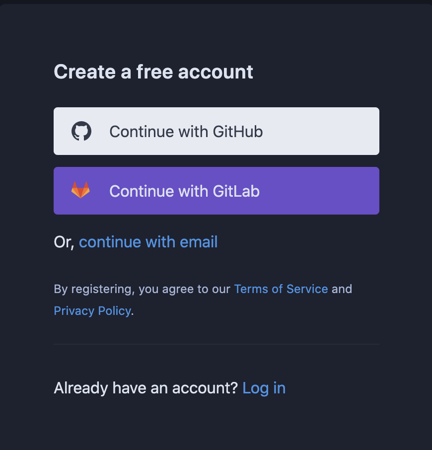 Sourcegraph Cloud signup page