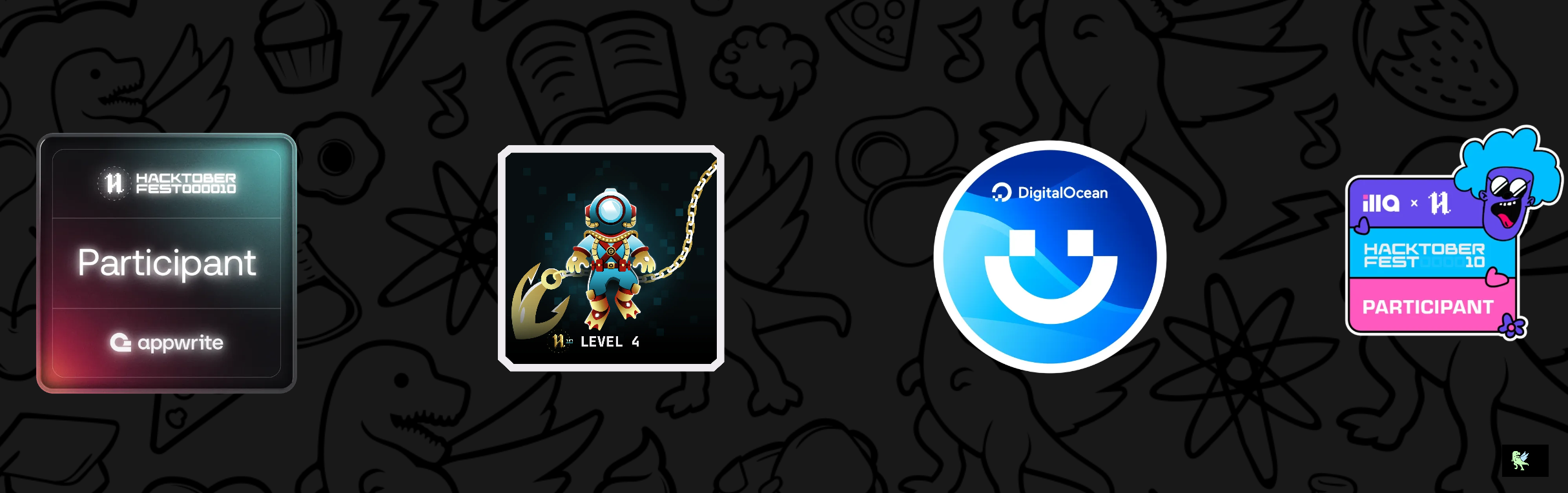 An image of @jezzdiego's Holopin badges, which is a link to view their full Holopin profile