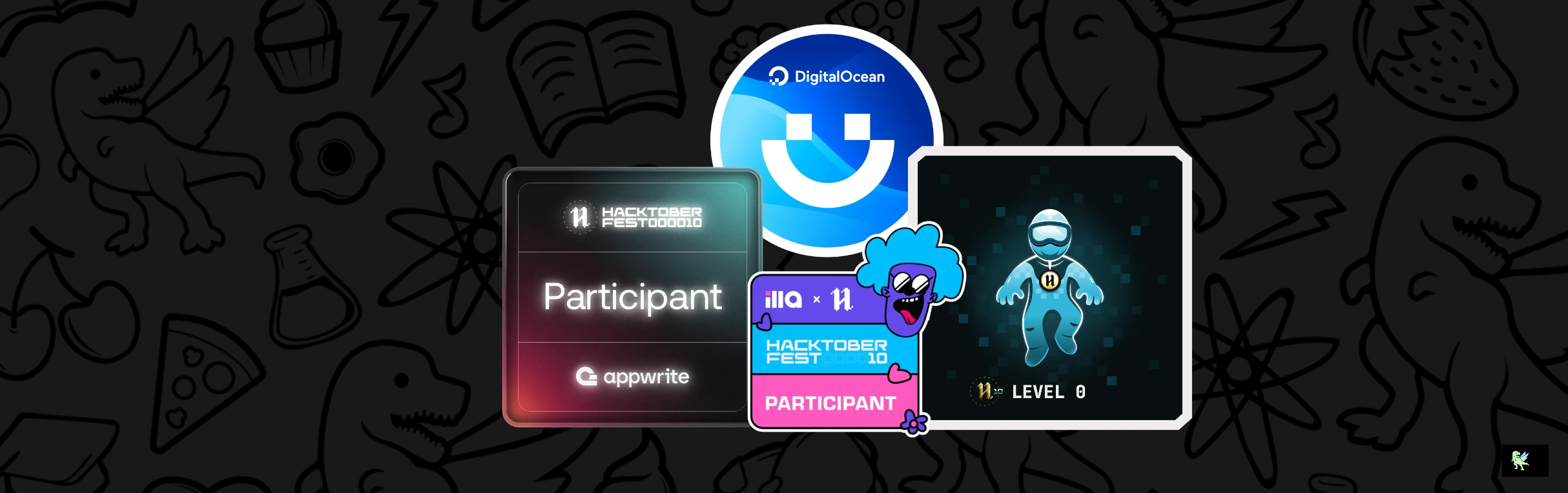 An image of @anujitsingh's Holopin badges, which is a link to view their full Holopin profile