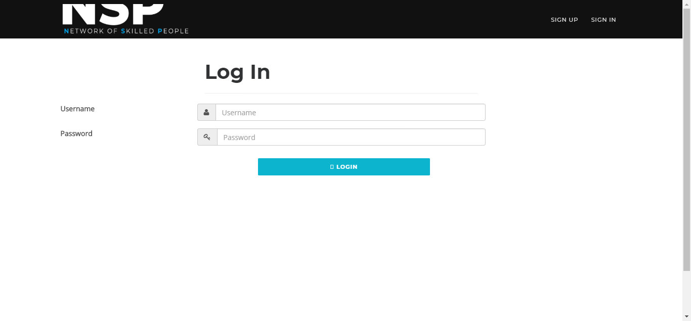 The Login Page