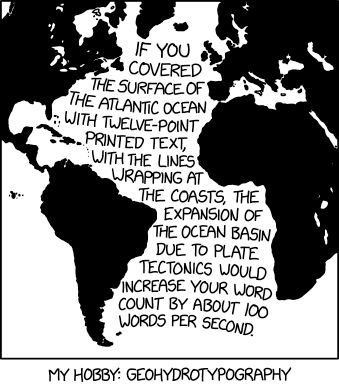 The Atlantic is expanding at about 10 ppm (points per month).