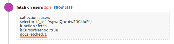 DocsFetched on DB Fetch