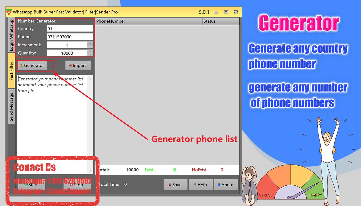 WhatsApp Phone Numbers Super Filter & Validator & Sender Pro 5.0.1