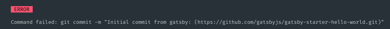 gatsby git error