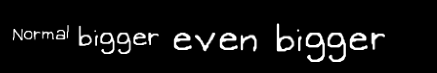 Example usage of text sizing