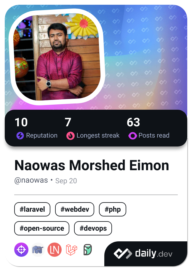 Naowas Morshed Eimon's Dev Card