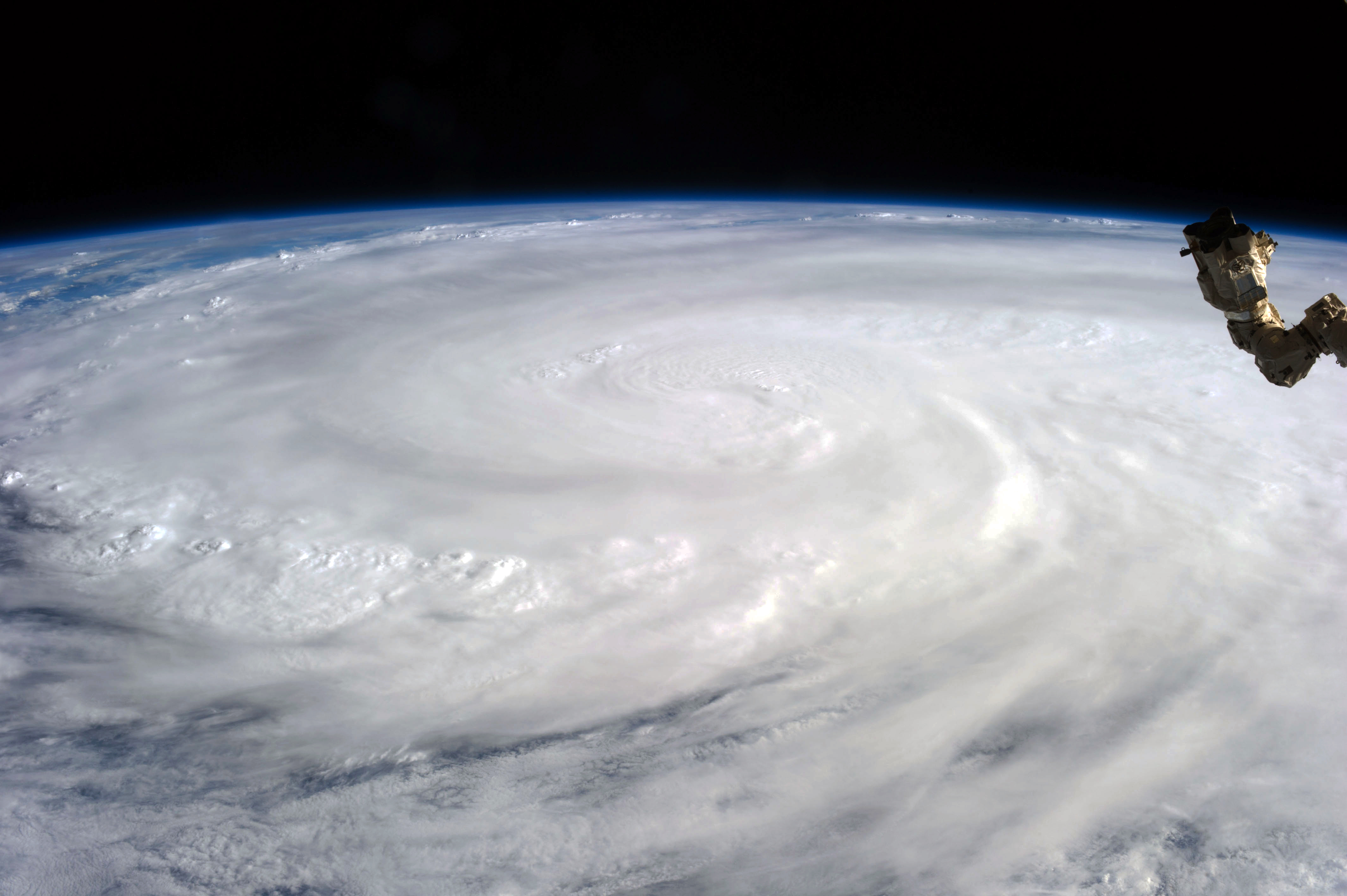 Typhoon Haiyan as seen from the International Space Station