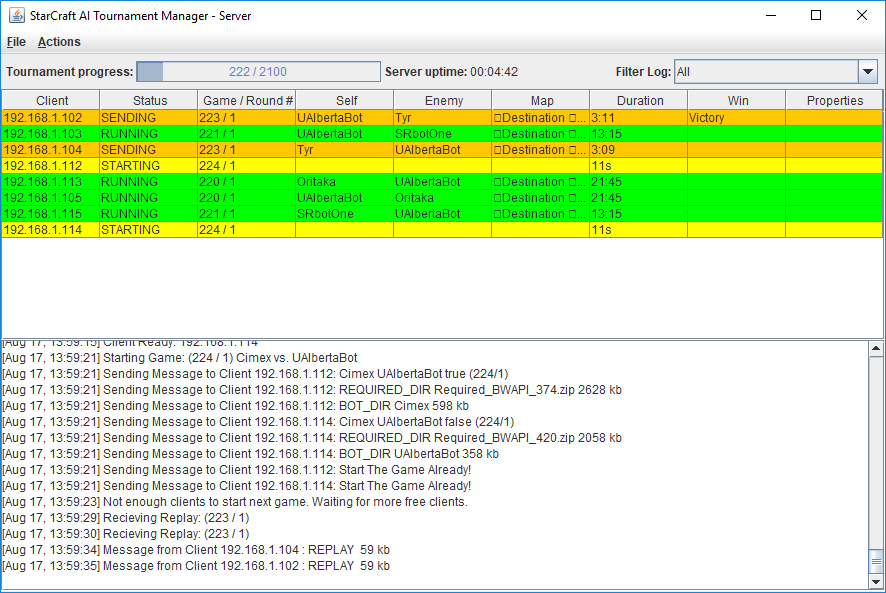 TM Server GUI Screenshot