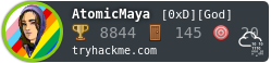 AtomicMaya's TryHackMe badge