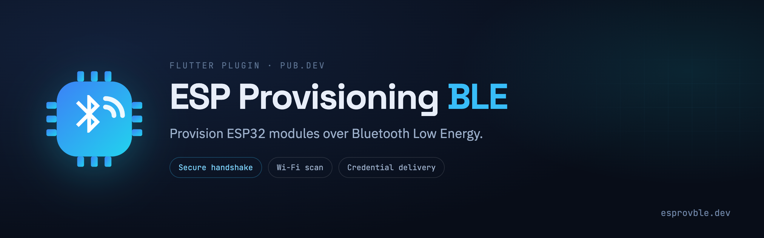 ESP Provisioning BLE: provision ESP32 modules over Bluetooth Low Energy