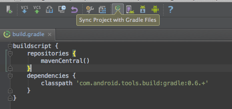 Sync Android With Gradle