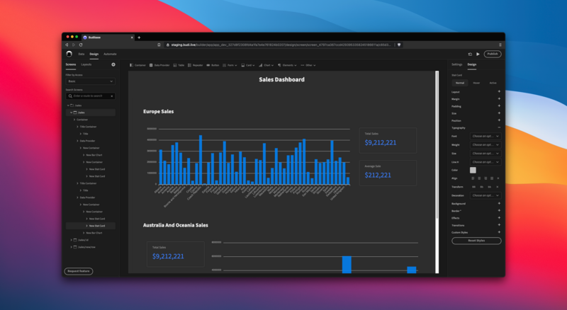 Budibase design ui