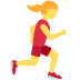 Woman running facing right