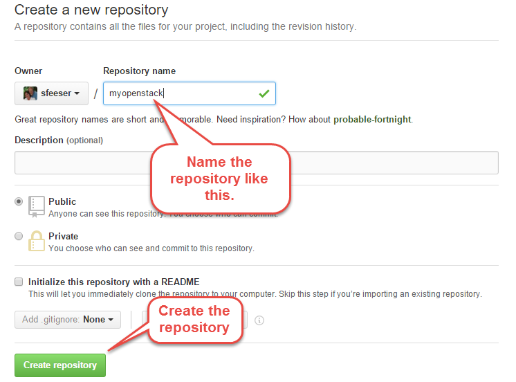 Create New Repository