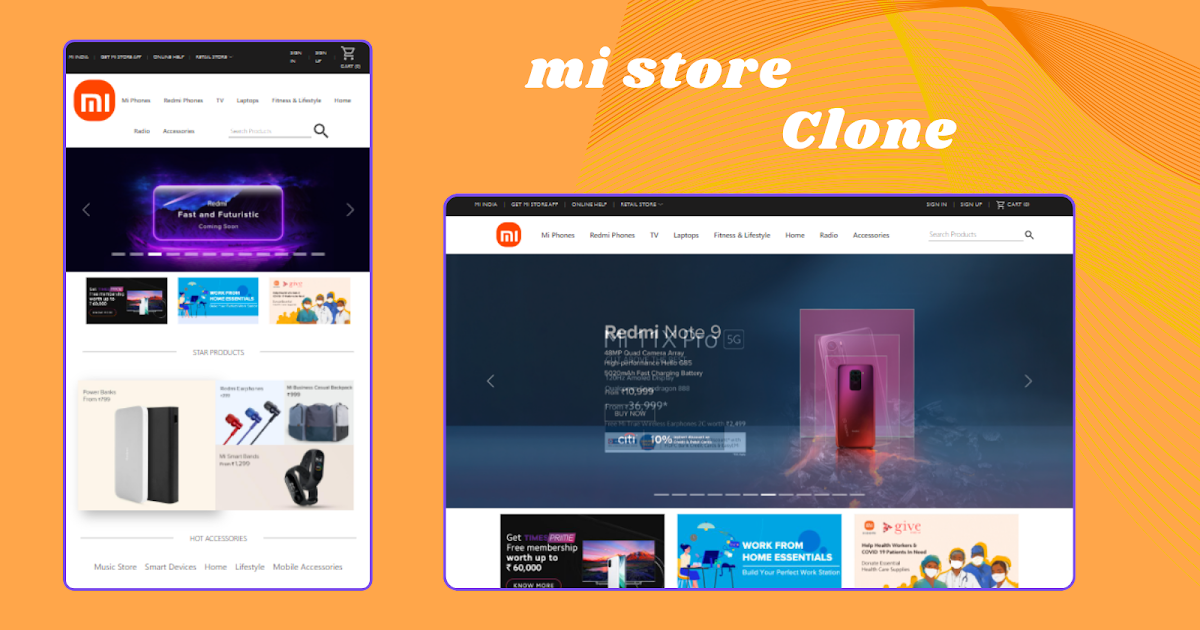 Mi Store Clone