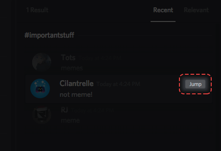 "Jump" button