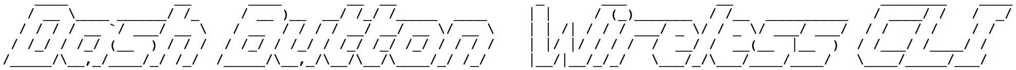 Dash Button Wireless CLI