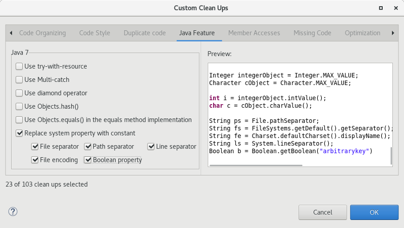 system properties preferences